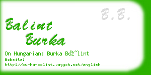 balint burka business card